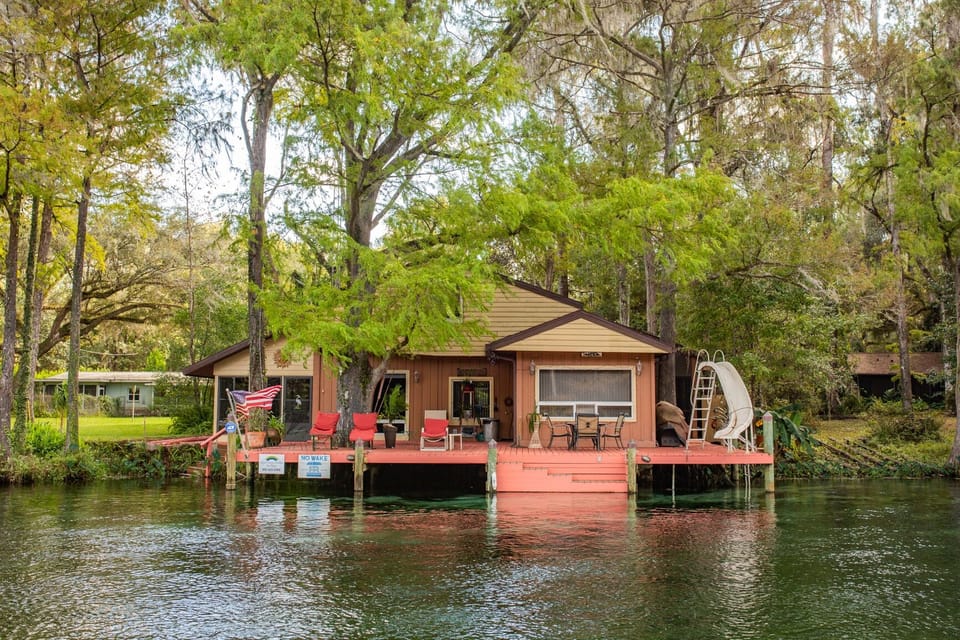 View of the dock and back of the house.