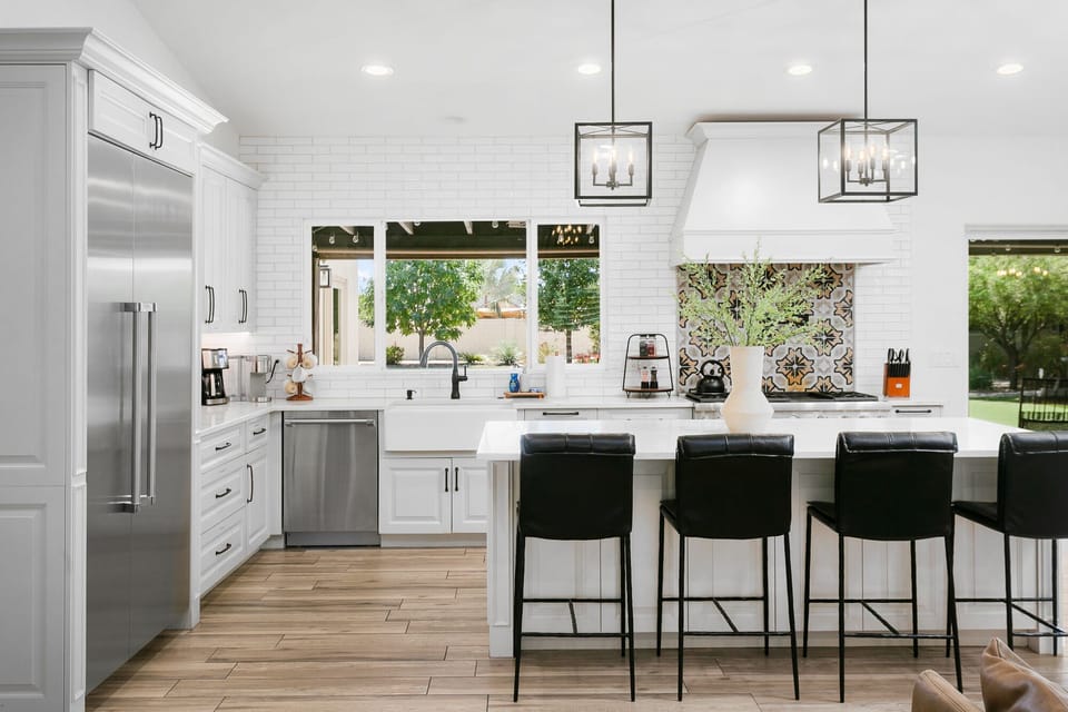 Kitchen with high-end appliances and all the essentials needed