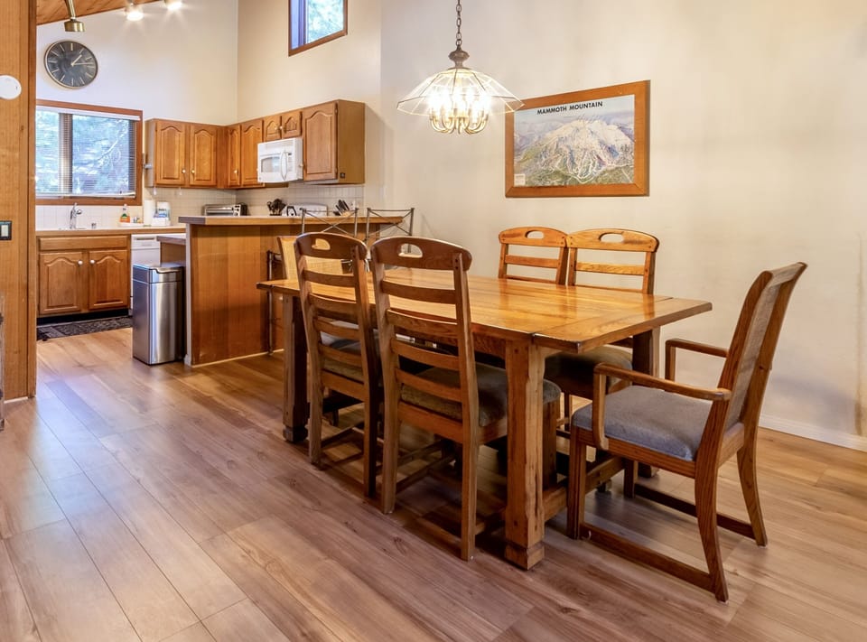 Dining area is located right off the kitchen.