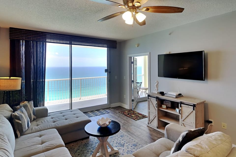 Living Area - Balcony Access + Smart TV