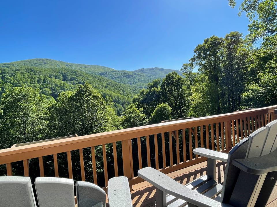 Settle into an Adirondack chair and let those Blue Ridge peaks do the rest. Morning coffee never looked so good.