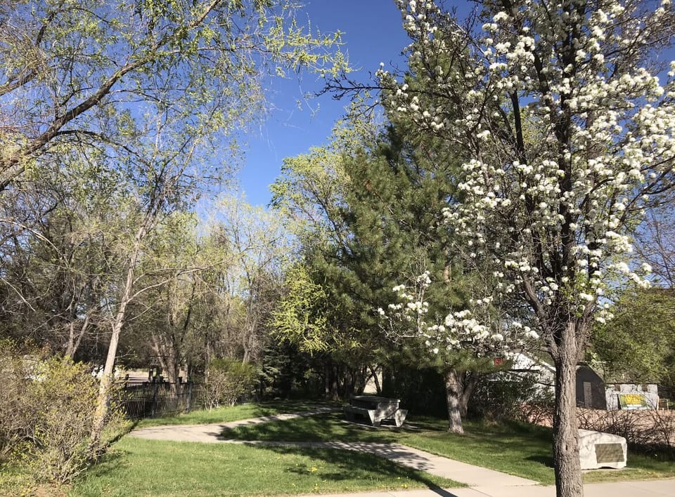 Backyard park across the bridge 20 steps away