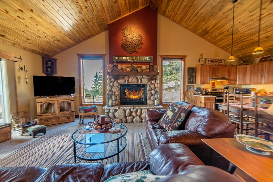 The Great Room has an open concept, with the fireplace as the center piece.