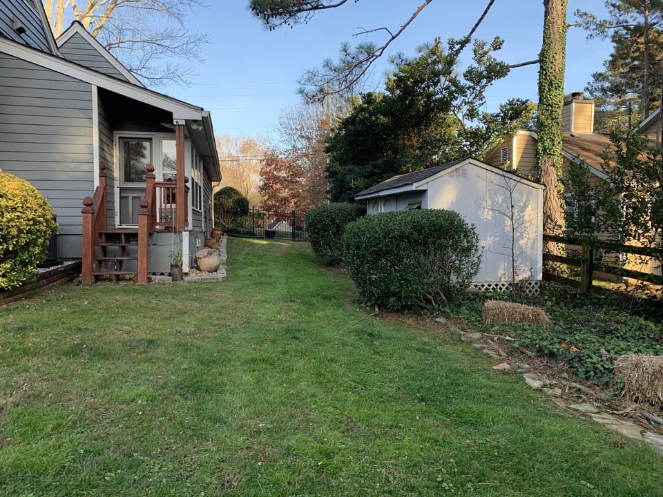 Side yard.  