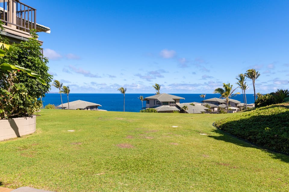 Lovely lawn area on this ground floor villa