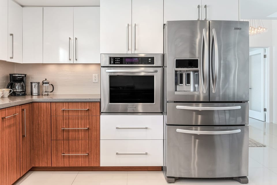 Kitchen Aid stainless steel appliances