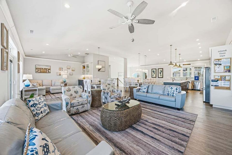 Top-Level Living Room with Deck Access
