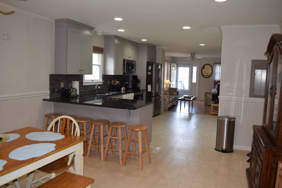View to updated kitchen