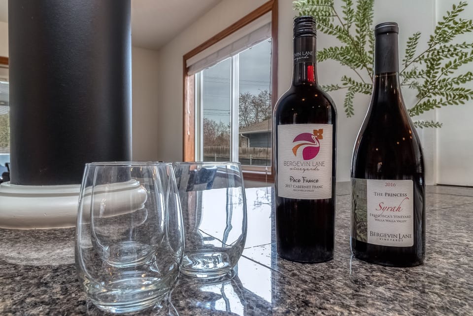 2 Complimentary Bottles of wine for your enjoyment 