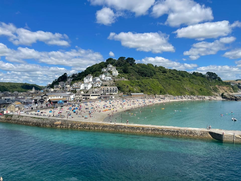 Looe town centre beach