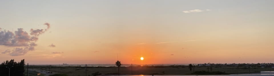 Sunset from rooftop terrace