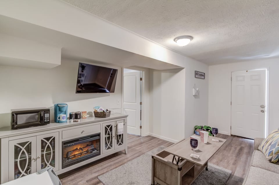 Living room fireplace
