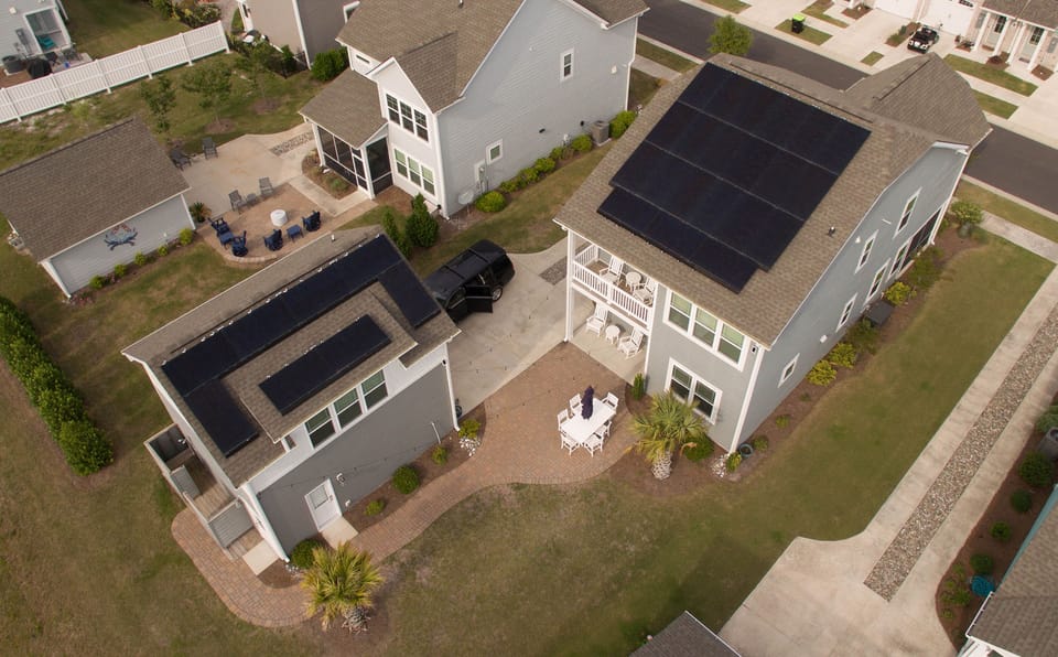 Home is powered by a 10kw solar array w/2 Tesla Powerwall battery backup.
