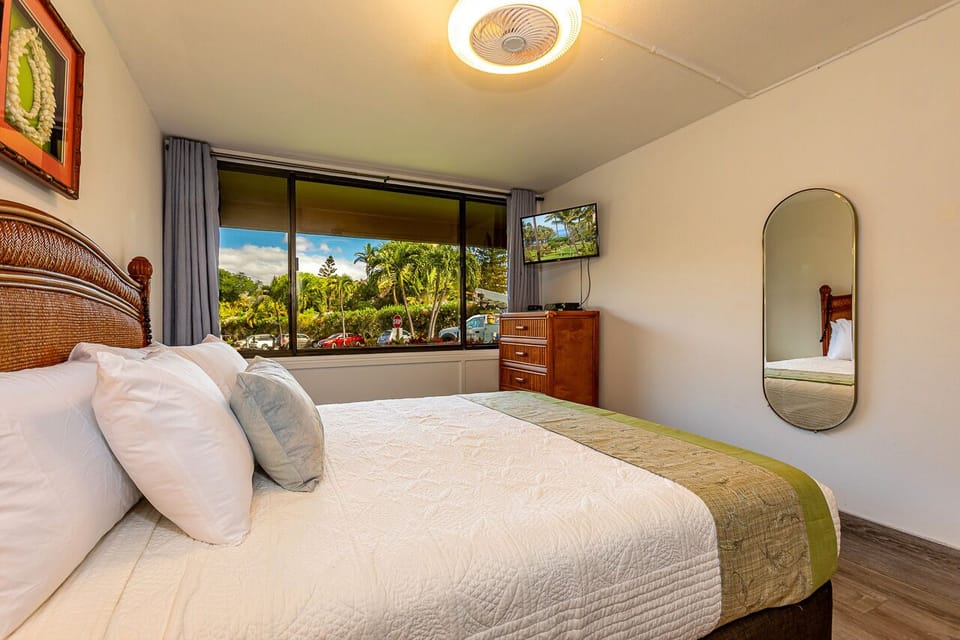 Primary bedroom with a great vibe