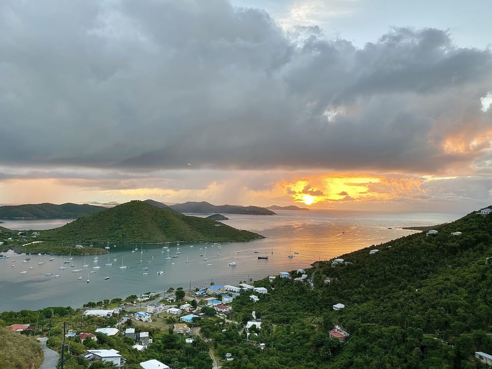 Dramatic sunrise views from the villa