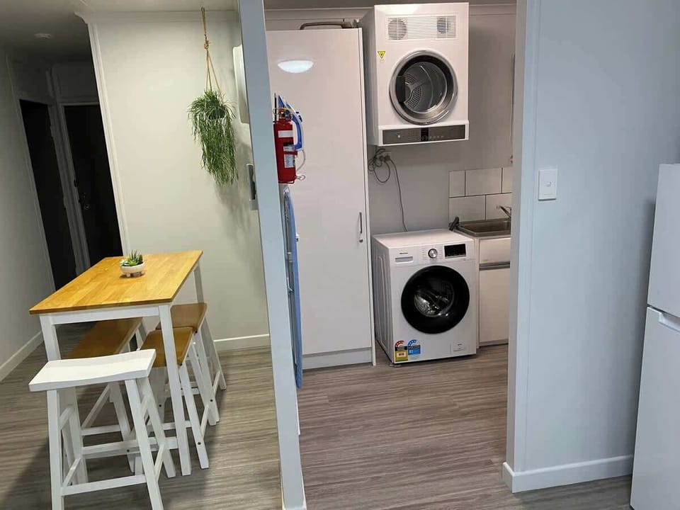The laundry has a front load washing machine and a dryer for your exclusive use.