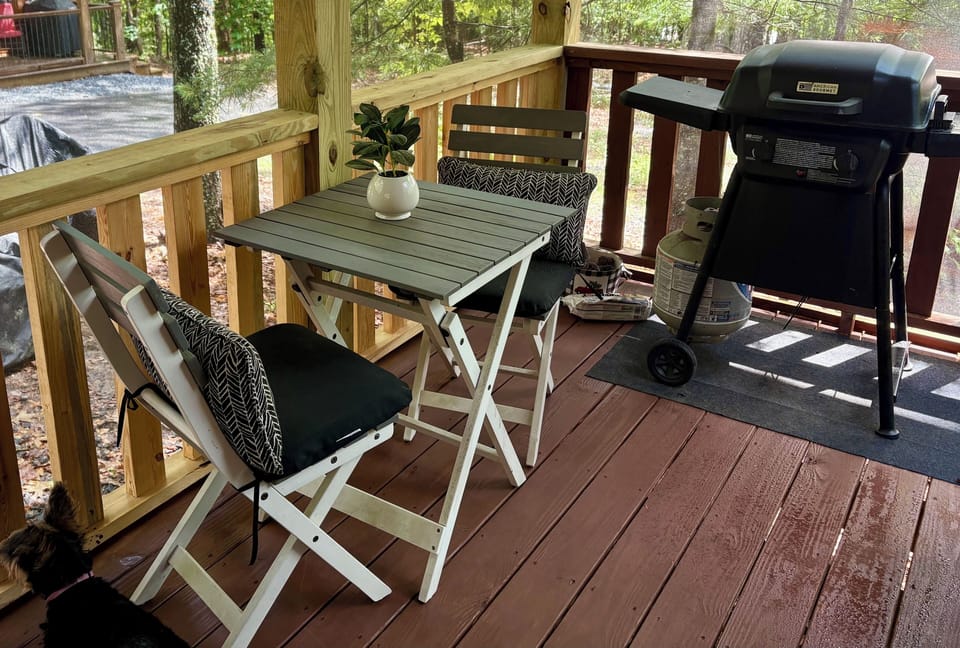 If you choose to grill out, you can do that, too! Bug~free on the porch!