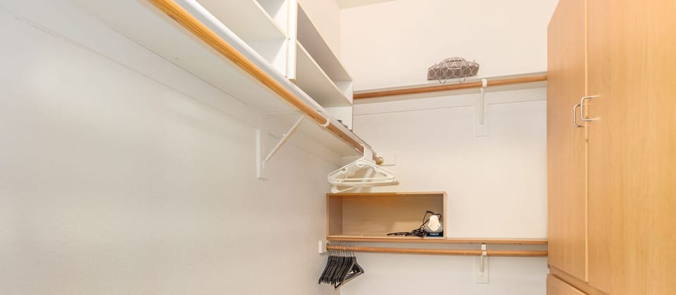 Master bedroom walk in closet