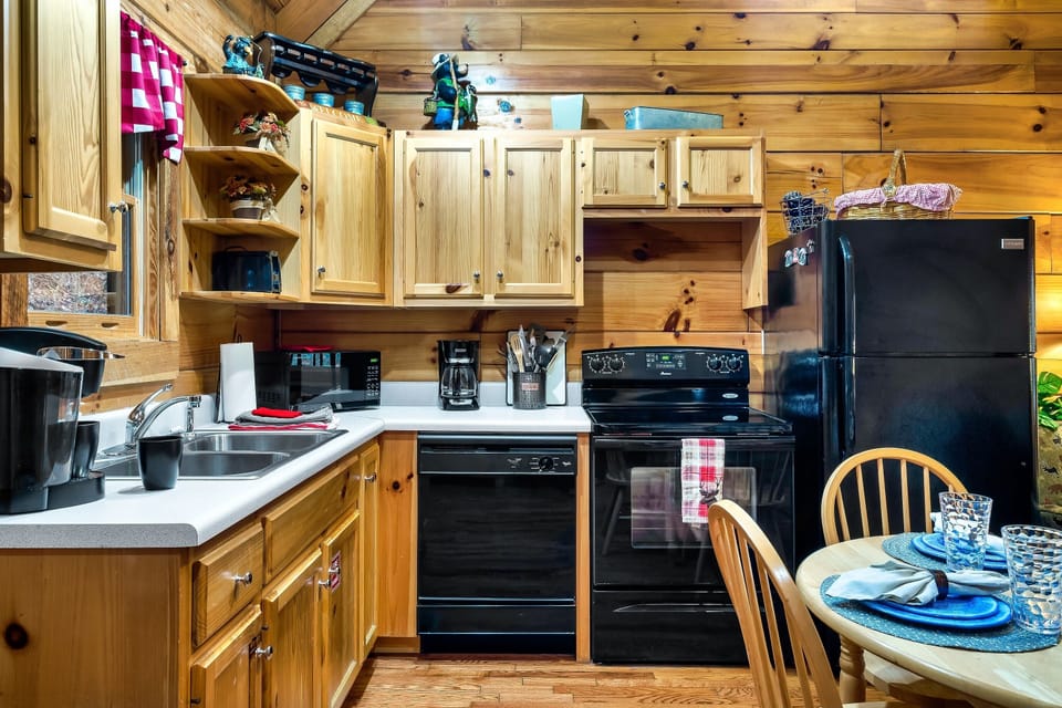 Stocked kitchen with Keurig and drip coffee makers