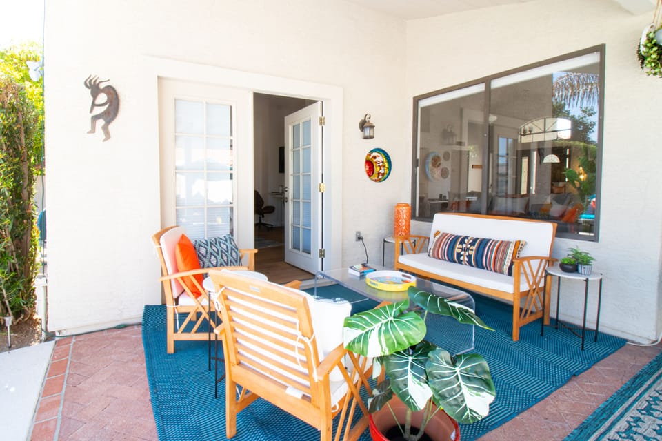 Master bedroom opens to relaxing patio – perfect for coffee in the morning!