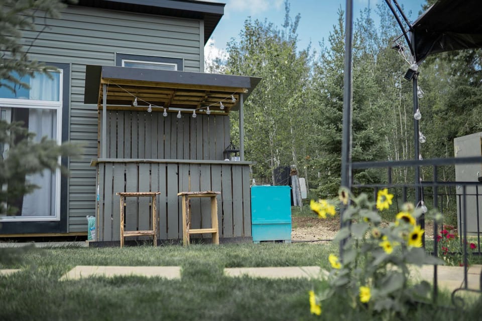 Minibar and outdoor sink
