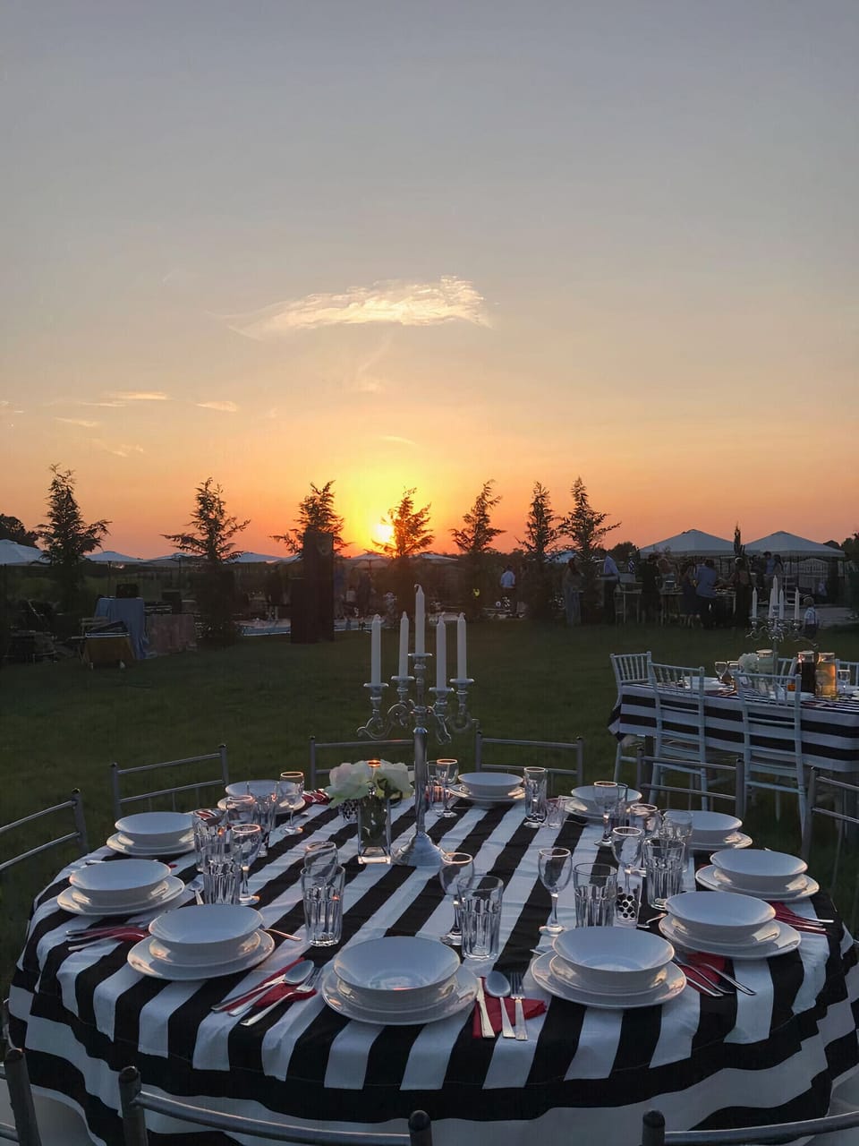 Outdoor banquet area