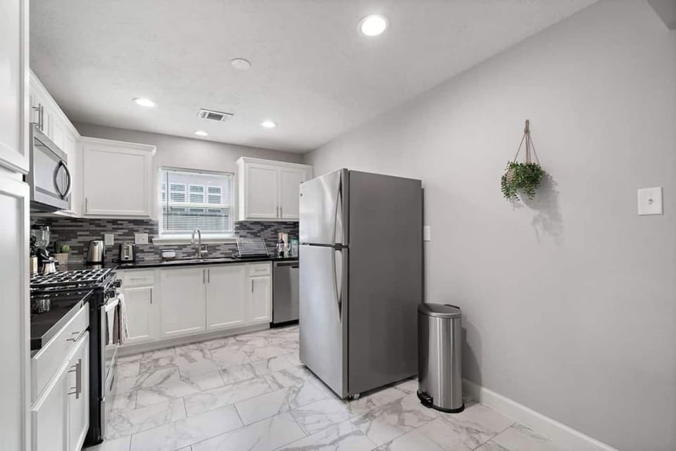 Stainless steel appliances.