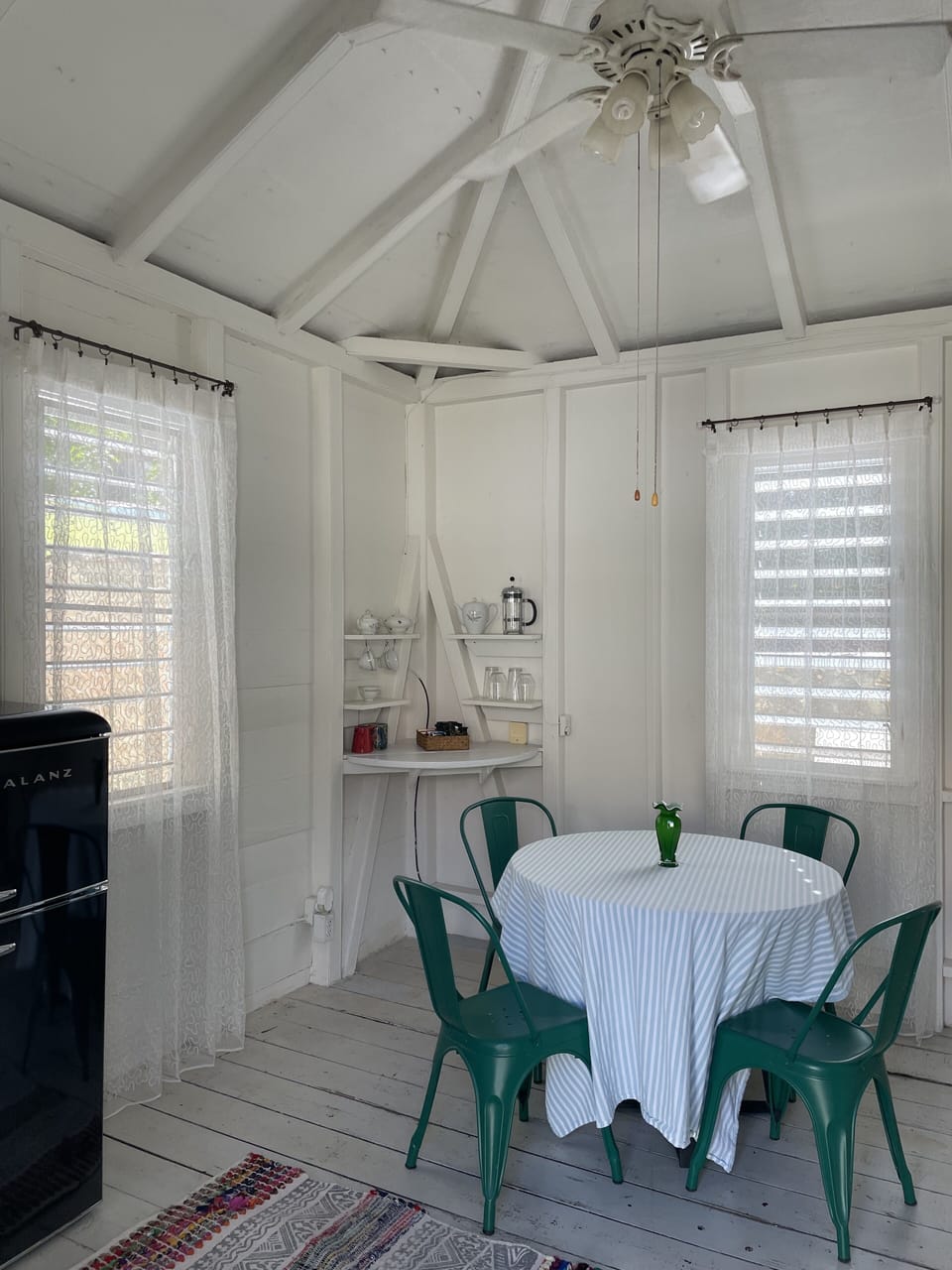 Quaint dining room, also your new island office space.