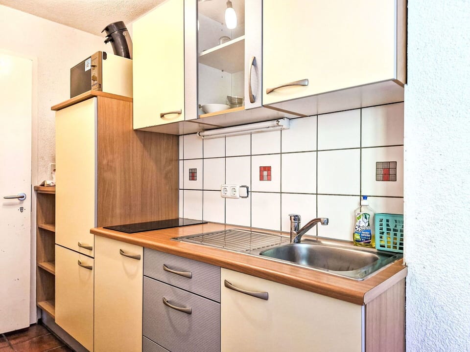 Interior Design, Major Appliance, Kitchen Appliance, Countertop, Room, Kitchen, Apartment, Cabinetry, Sink, Tap