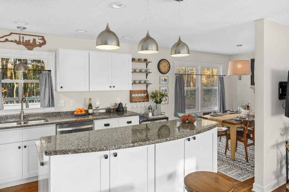 Kitchen with granite counter tops