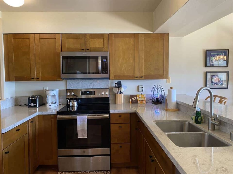 Stainless appliances. Yes, it has a dishwasher