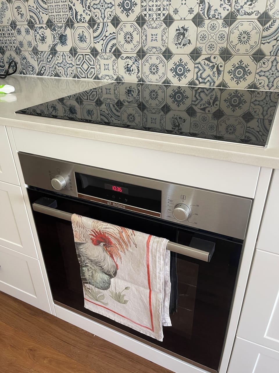 Kitchen: Bosch  electric oven and stove top.