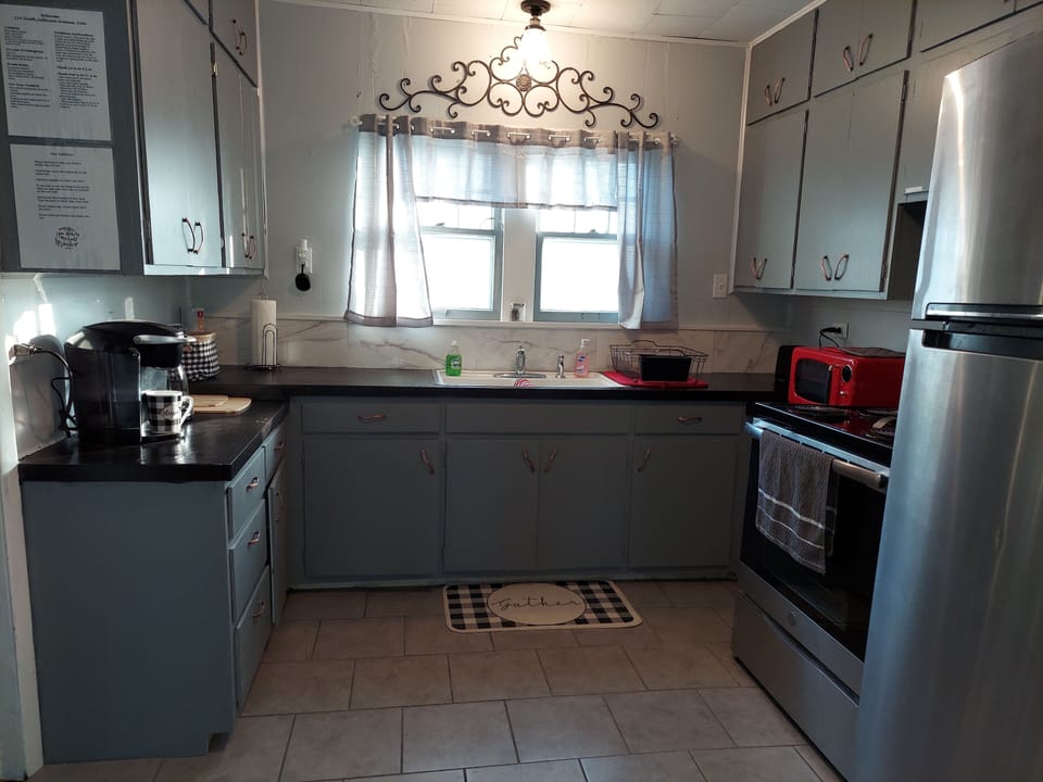 We kept the character of this old home by keeping original cabinet pulls. 
