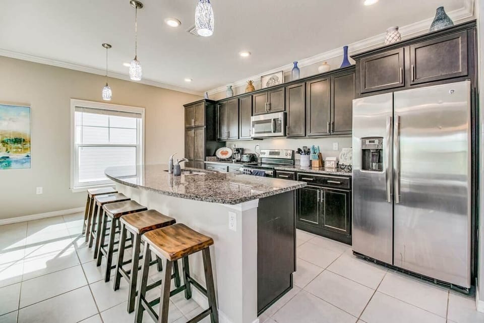 You'll find a fully equipped kitchen ready to make home cooked meals.