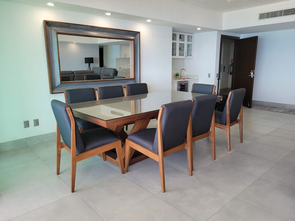 Dining table seats 8