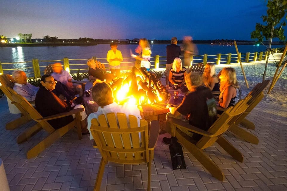 Fire Pit Next To Chat & Chill Tiki Bar and Cafe