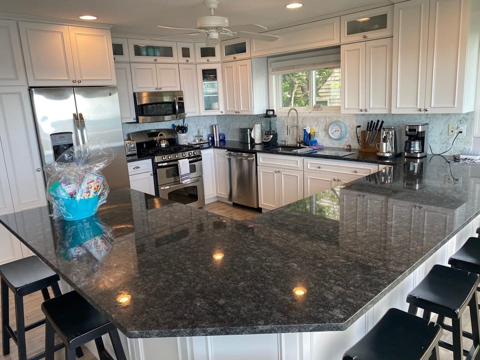 You will spending plenty of time around the island! We have 8 stools! 