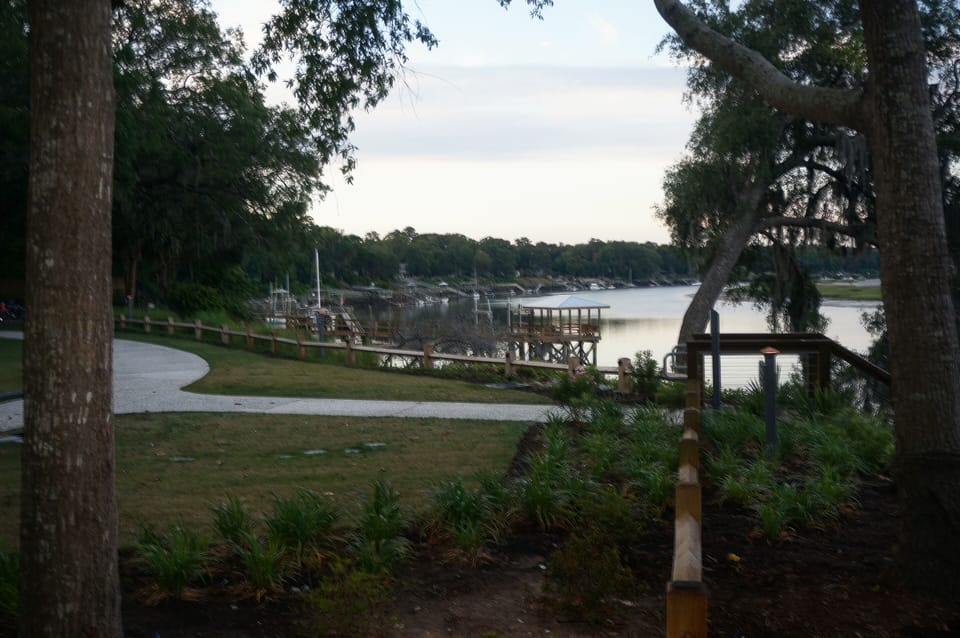 Wright Family Park on the May River, less than 1 km from the home.