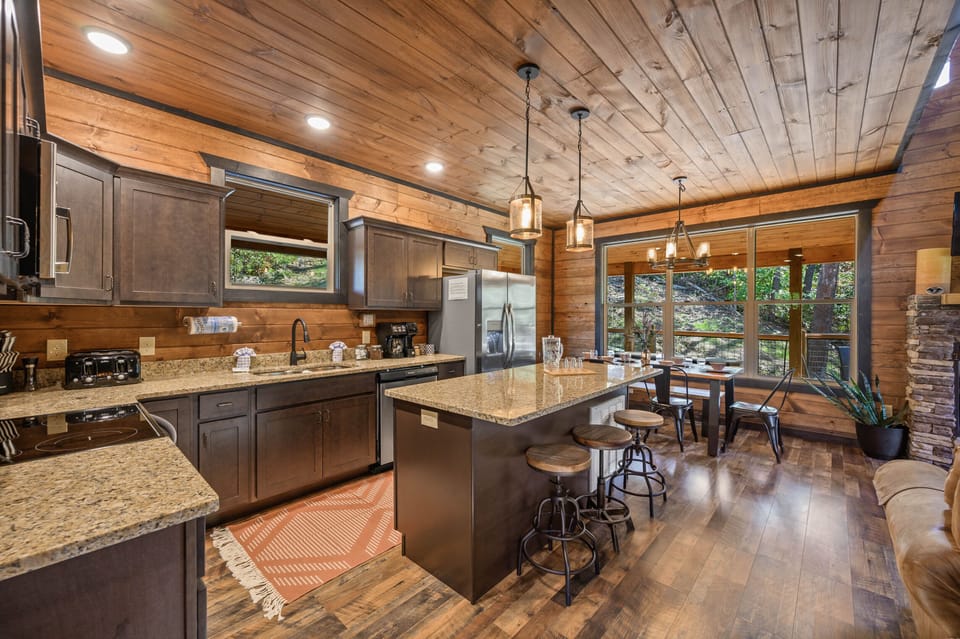 Fully stocked kitchen for entertaining! 
