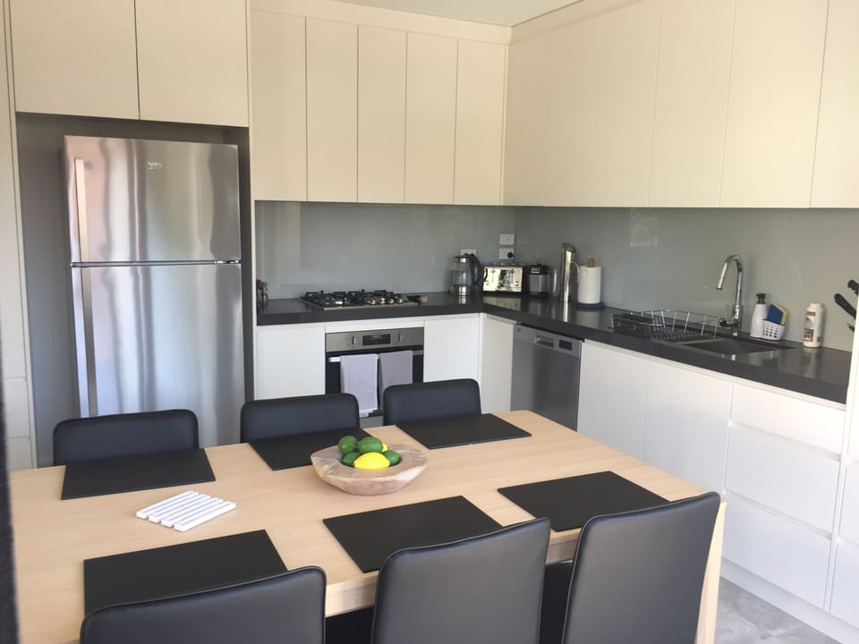 kitchen and dining area 