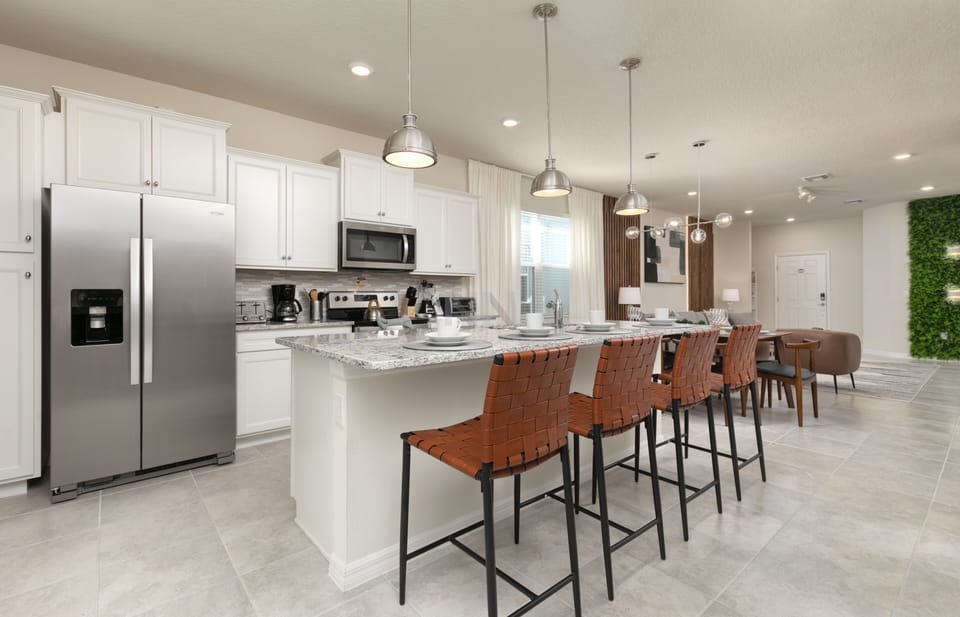 This kitchen with modern appliances makes cooking enjoyable on vacation.