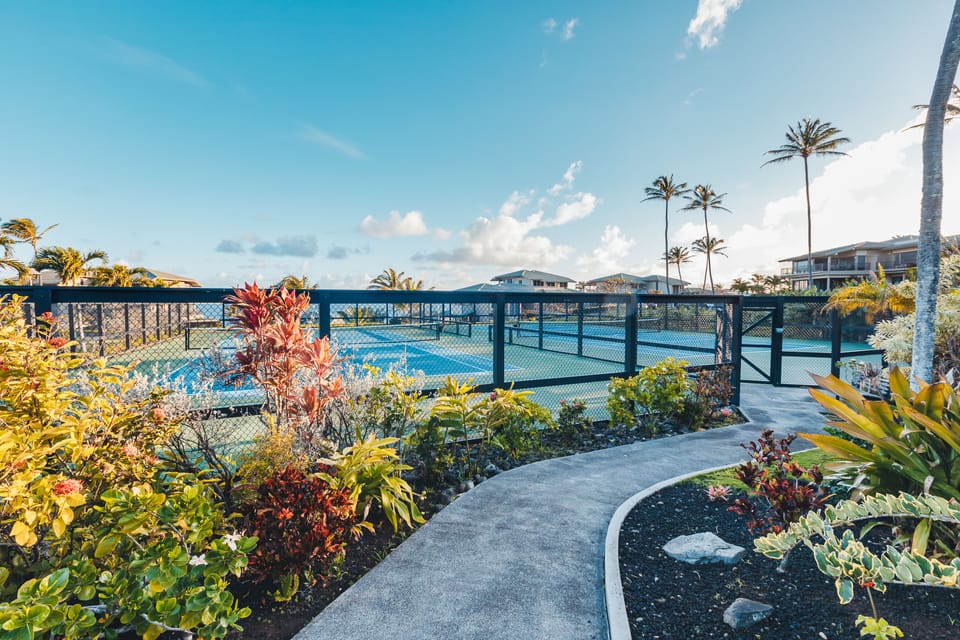 Tennis courts at the resort