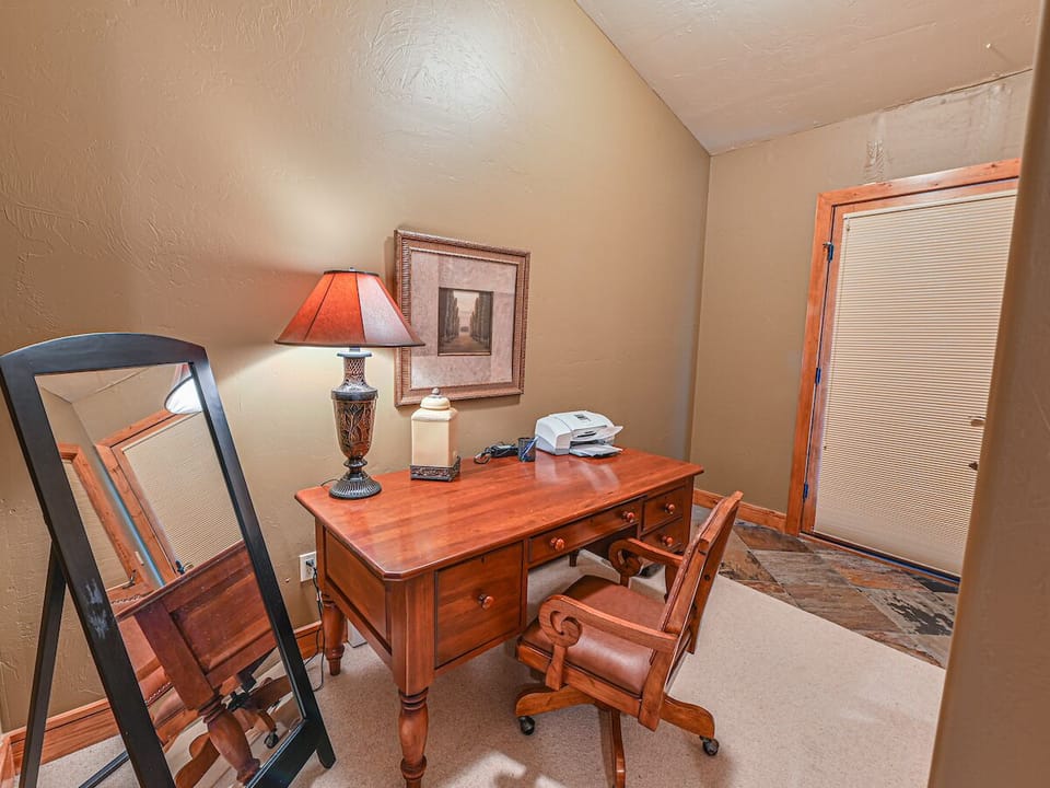 Office space in the master bedroom in case you have to have a workation 
