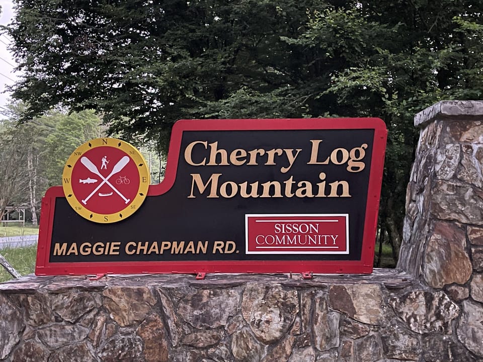 Entrance to Cherry log Mountain off of Lucious