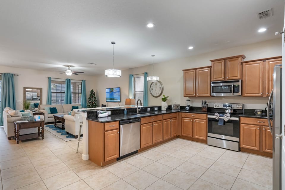 Spacious kitchen with everything you might need.