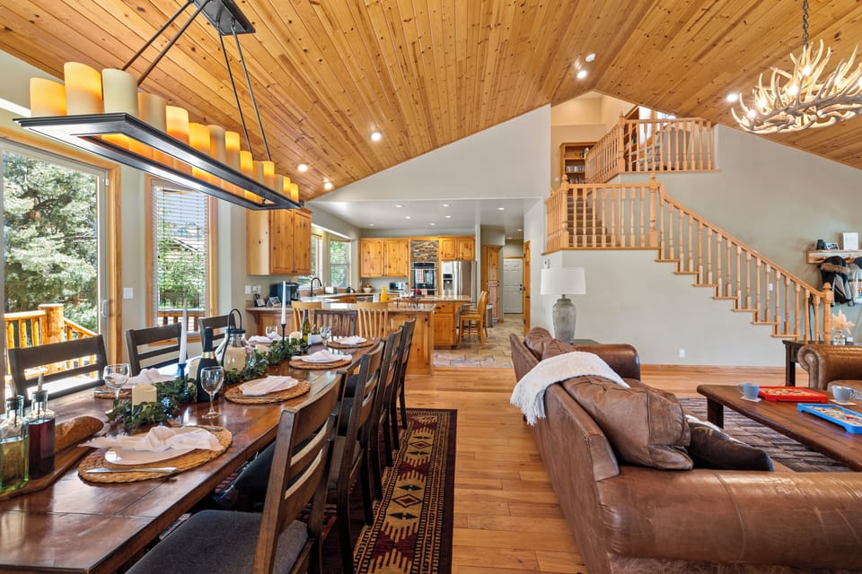 Dining table near the main living room.