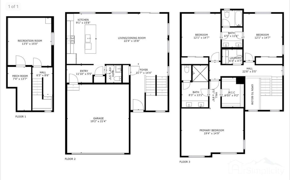 Enjoy the openness of this spacious living area with an open floor plan, perfect for entertaining guests or simply relaxing in style. 