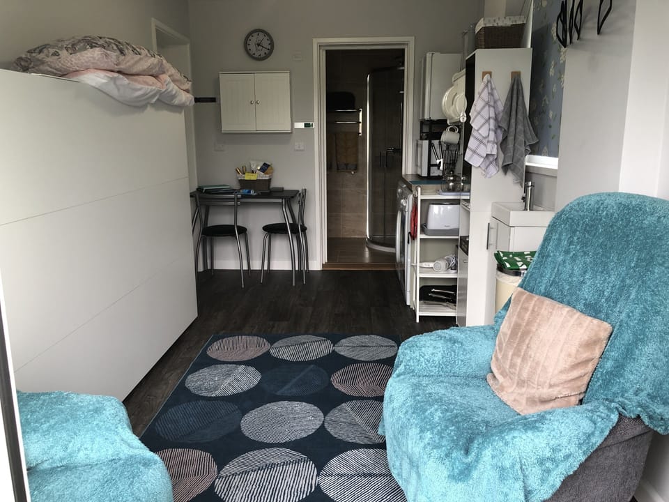 Internal view with wall bed in up position