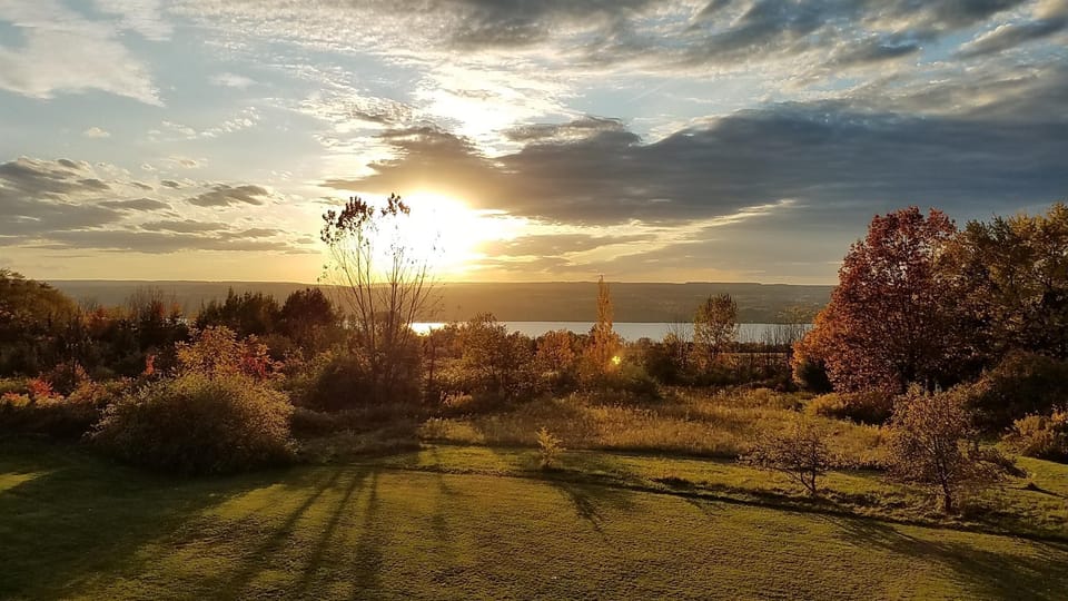 View off back deck Fall