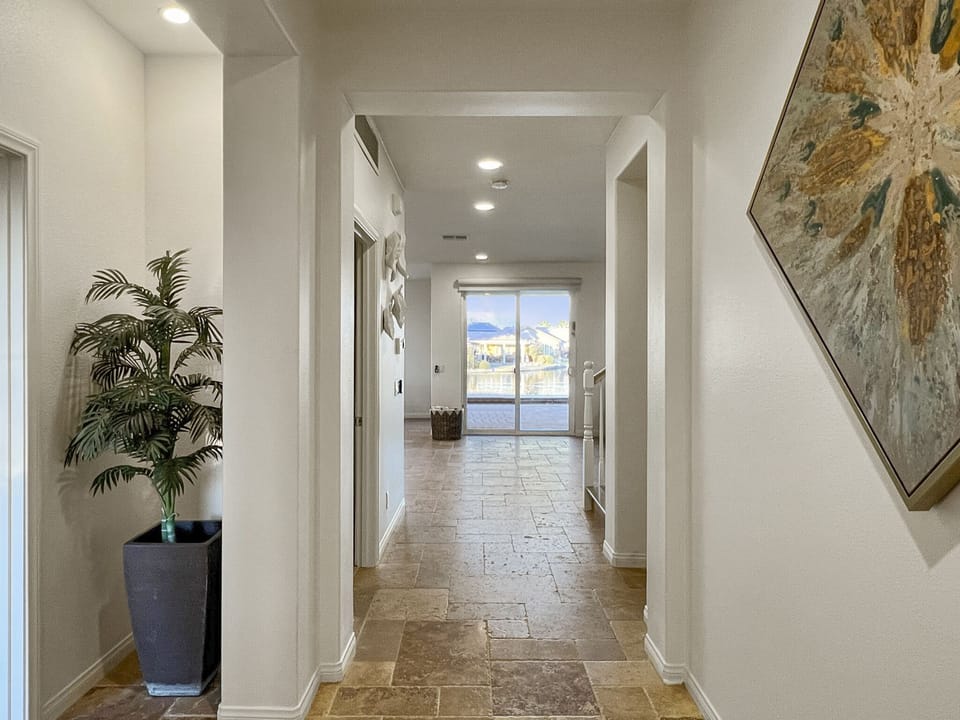 Enter the front door and look out to the beautiful views
